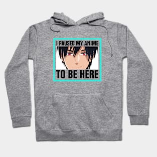 I paused my anime to be here Hoodie